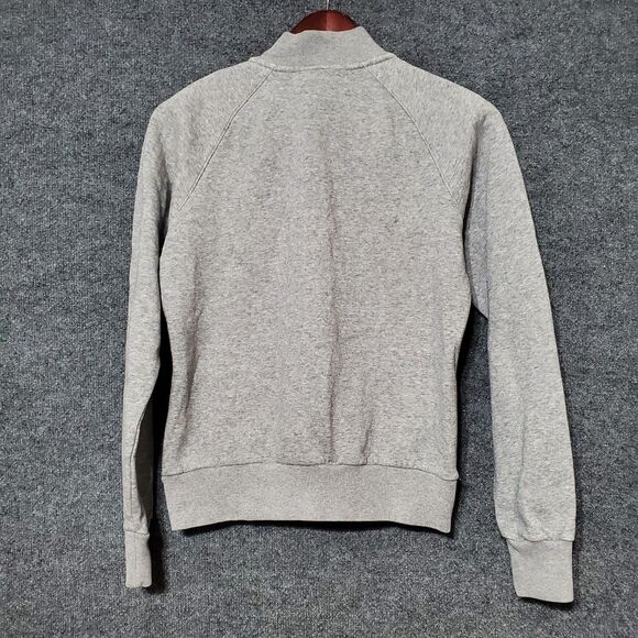 Vintage Nike Sweater Womens M Grey Pullover Quarter Sweatshirt Outdoor Run Gym - Picture 8 of 12
